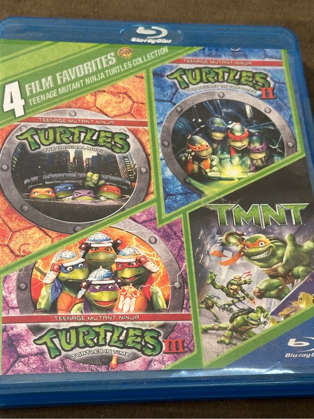 4 Movies: Teenage Mutant Ninja Turtles BluRay Disc 90s y2k nostalgia kid collect